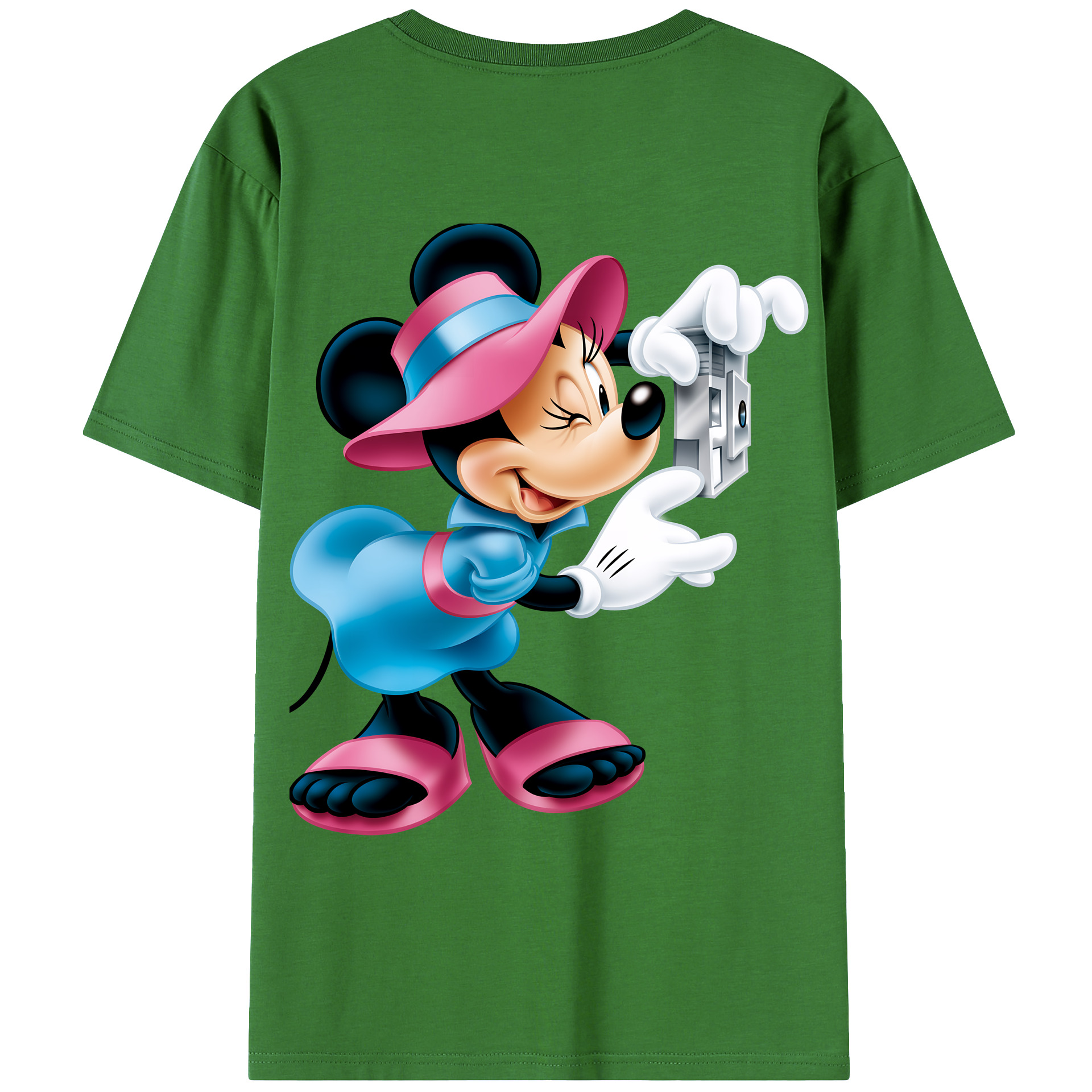 （画像用） ミッキーマウス Mickey Mouse レディース半袖Tシャツ(バックプリント)